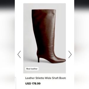 Leather Boots with Kitten Heel